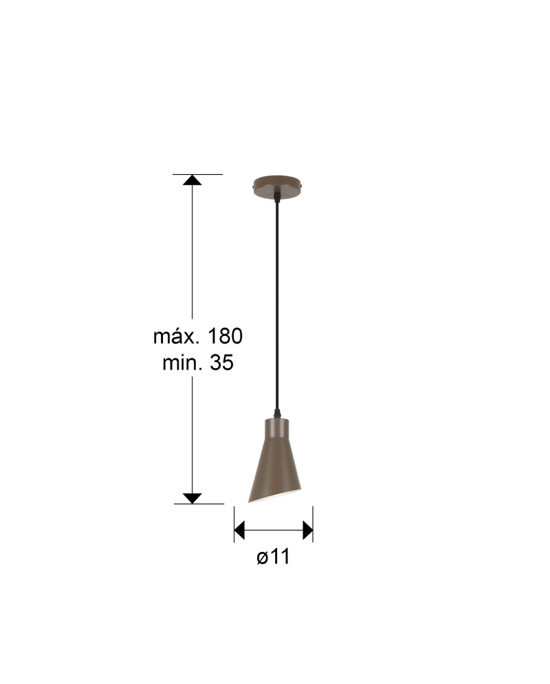 I3-BERA- LAMPARA 1L -MARRON